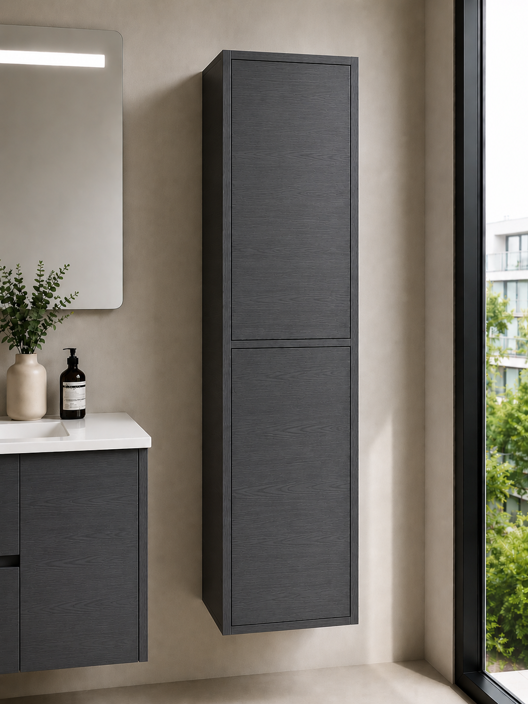 Columna de baño FLORENCIA dos puertas 140 cm